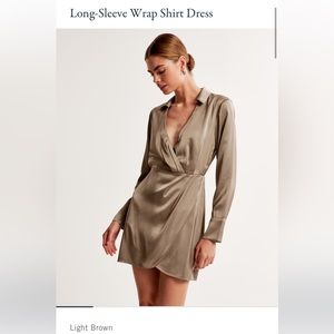 Abercrombie Long Sleeve Wrap Shirt Dress